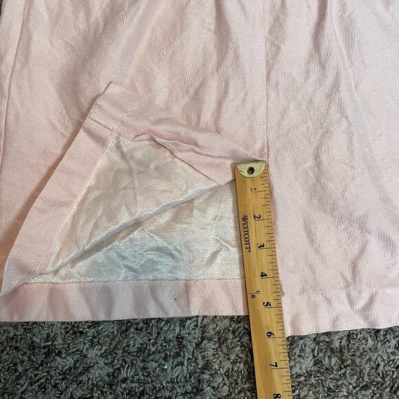 Vintage Pencil Skirt Size 10 Pink Pastel Minimal Retro Preppy Feminine Coqutte - Picture 9 of 13